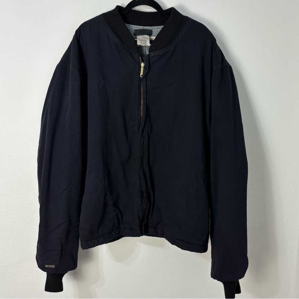 Workrite FR Mens 2XL Quilted Lining Navy Utility Jacket Workwear Flame-Resistant